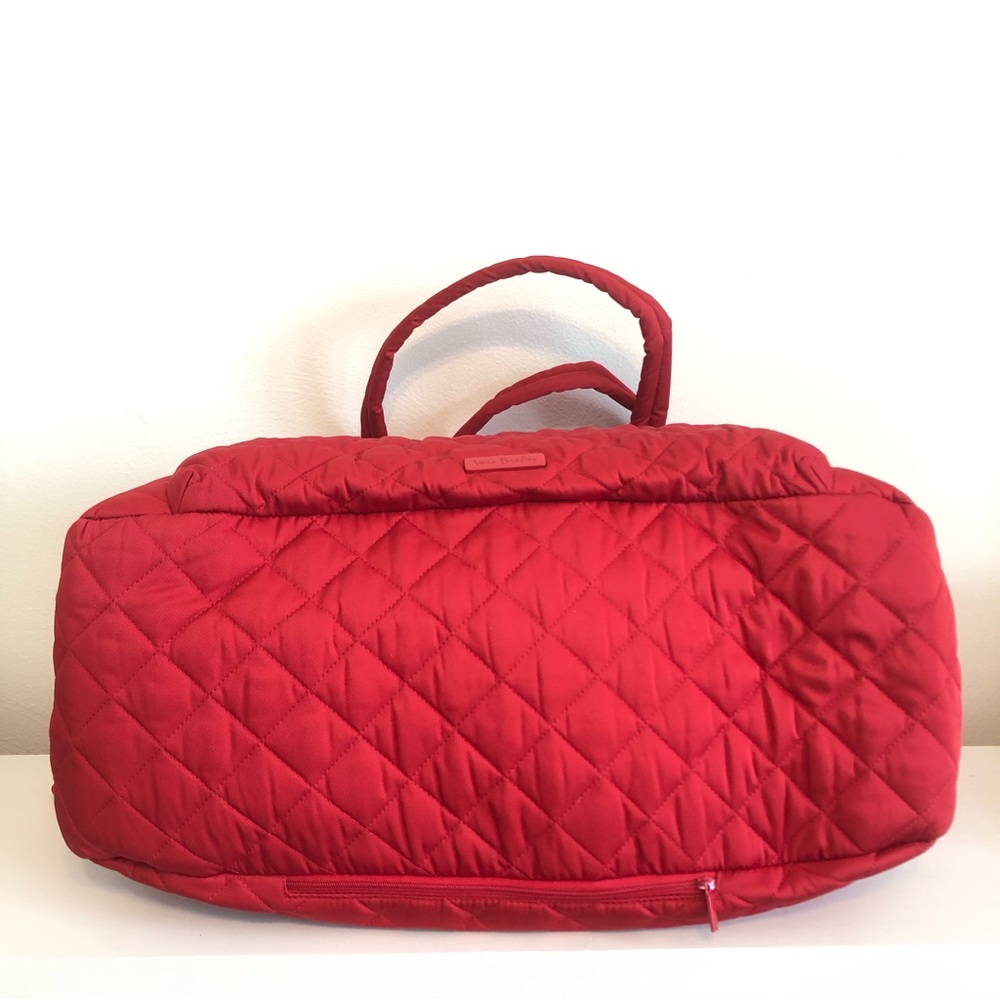 Vera Bradley Performance Twill Weekender Travel Carry-On Bag Duffle Red luggage - Picture 7 of 11